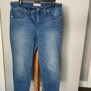 Madewell High Rise Tulip Hem skinny jeans